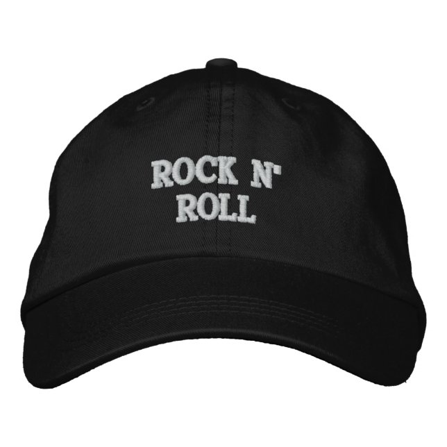 ROCK N' ROLL EMBROIDERED HAT (Front)