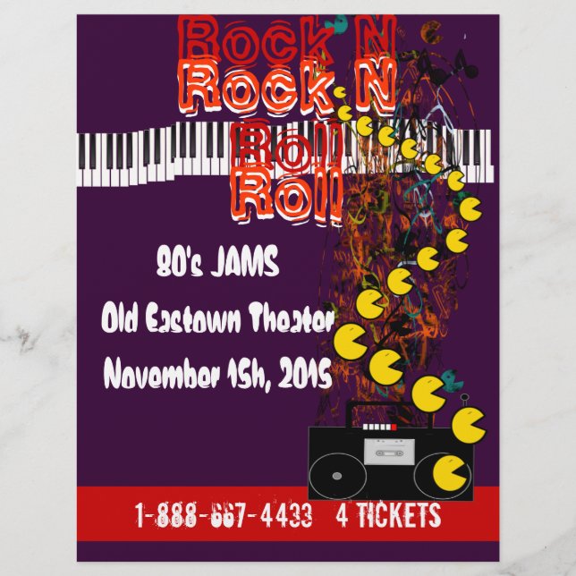 Rock N Roll Flyer 80s Jam (Front)