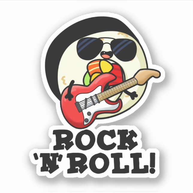 Rock n Roll Funny Sushi Roll Pun  (Front)