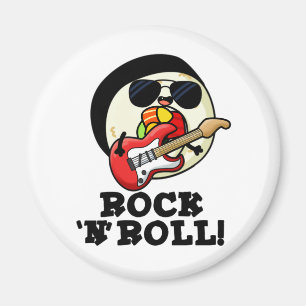 Rock n Roll Funny Sushi Roll Pun  Magnet