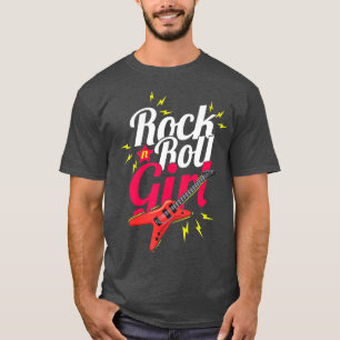 Rock N Roll Girl Guitarist Bassist Musician Women  T-Shirt