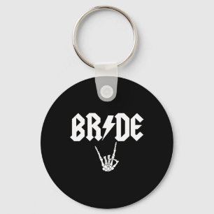 Rock N Roll Gothic Halloween Bachelorette Party Key Ring