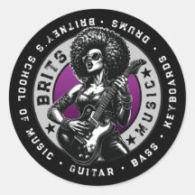 Rock ’n’ Roll Graphic – Female Music School Design