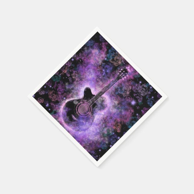 Rock N Roll Guitar Music Napkins Rock Music (Corner)