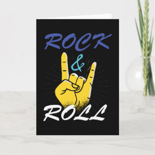 Rock N Roll Hand Sign Card