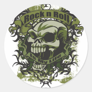 Rock n Roll is my Life Classic Round Sticker