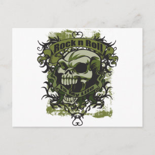 Rock n Roll is my Life Skull Postcard