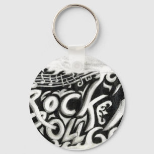 Rock n roll key ring