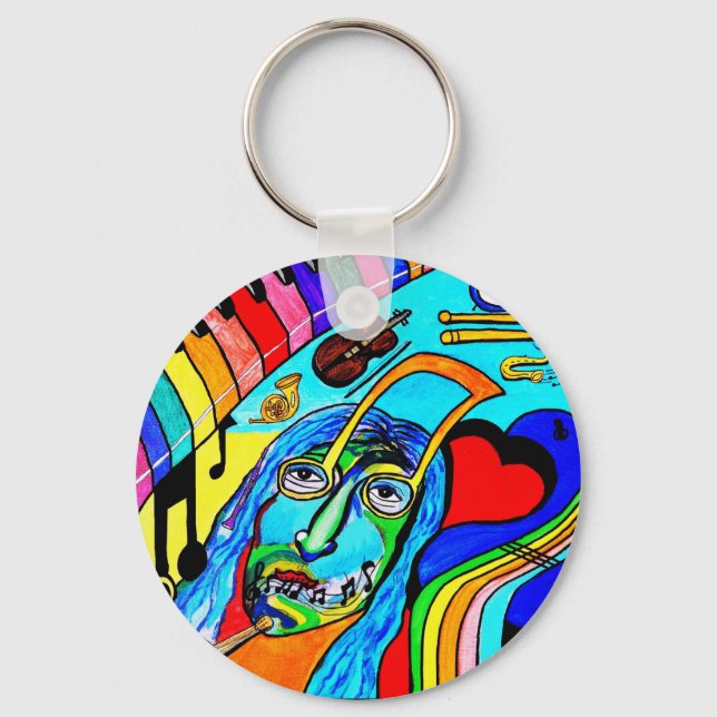 Rock n Roll Key Ring (Front)