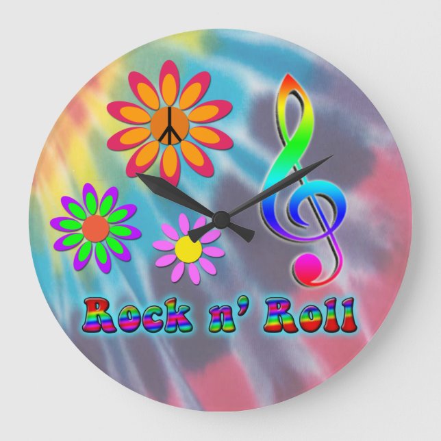 Rock n' Roll Large Clock (Front)
