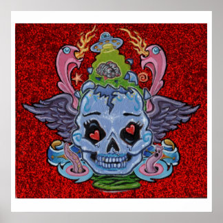 'Rock n' Roll Lobotomy' art print- (pop surreal) Poster