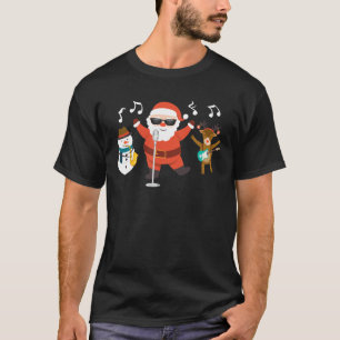 Rock N Roll Merry Christmas Caroling Cute Cool T-Shirt