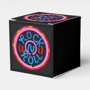 Rock n Roll Music Neon Sign Look Gift/Favour Box