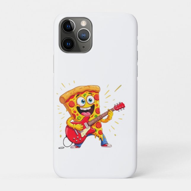 **Rock ’n’ Roll Pizza – Funny Guitar-Playing Slice Case-Mate iPhone Case (Back)