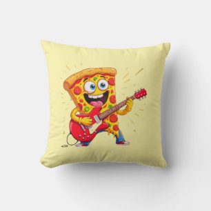 **Rock ’n’ Roll Pizza – Funny Guitar-Playing Slice Cushion