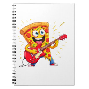 **Rock ’n’ Roll Pizza – Funny Guitar-Playing Slice Notebook