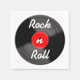 Rock n Roll Record Napkins