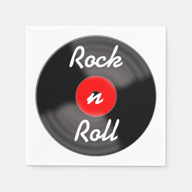 Rock n Roll Record Napkins (Front)