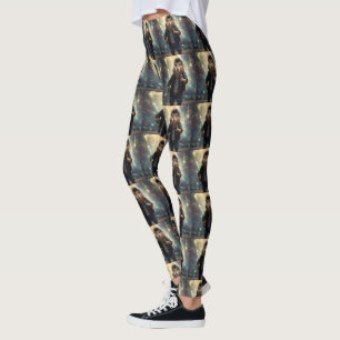 "Rock 'n' Roll Rodent: The Mohawk Capybara Rocksta Leggings