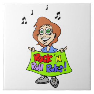 ROCK 'N ROLL RULES CERAMIC TILE