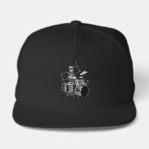 Rock N Roll Skull Drummer Musician