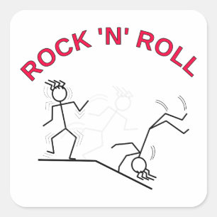 Rock 'N' Roll Square Sticker