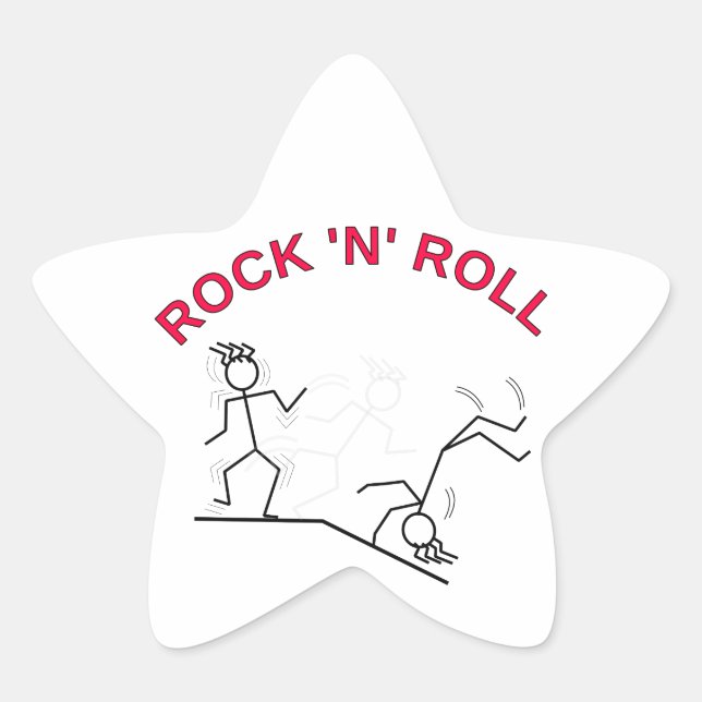Rock 'N' Roll Star Sticker (Front)