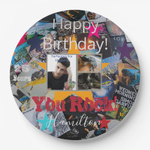 Rock-N-Roll Theme Birthday Paper Cups - HAMbWG Plate
