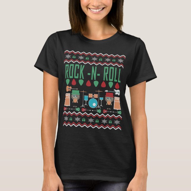 Rock n Roll Ugly Christmas Sweater (Front)