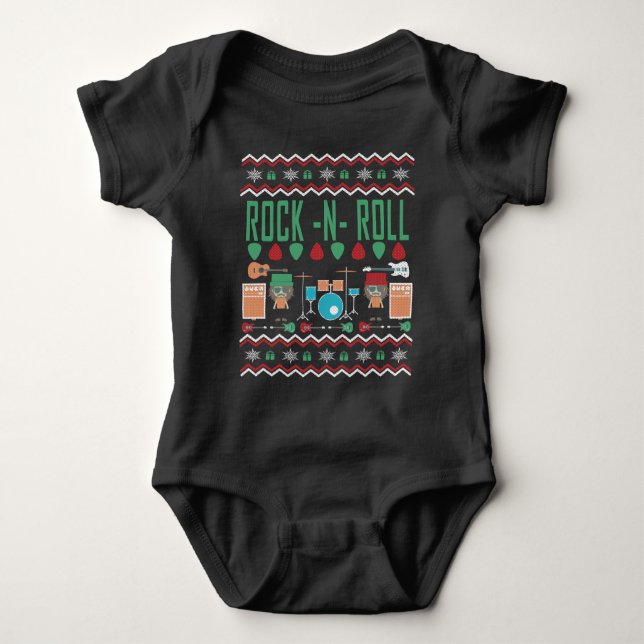 Rock n Roll Ugly Christmas Sweater (Front)