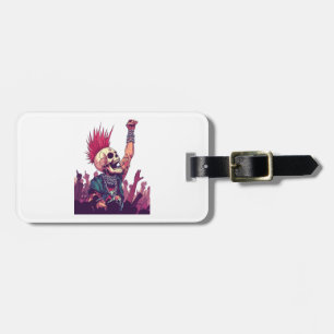 Rock N� Skull � Funny Punk Skeleton Concert Luggage Tag
