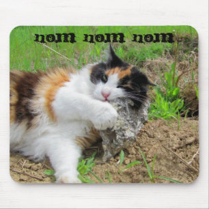 Rock Nom Cat Food Mouse Pad