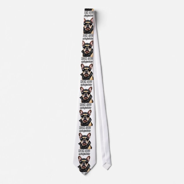 Rock now, apologise later tie (Front)