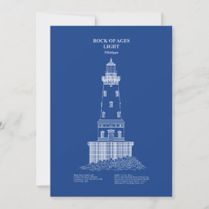 Rock of Ages Lighthouse - Michigan – AD Thank You Card