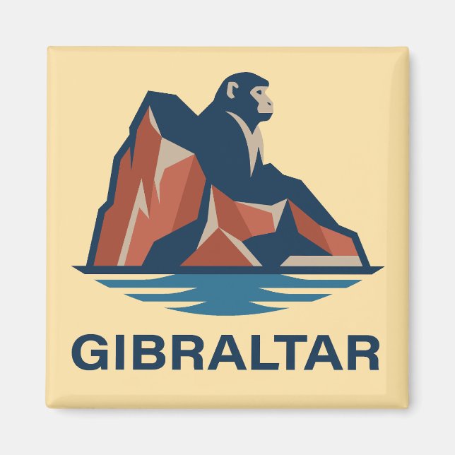 Rock of Gibraltar Magnet (Front)