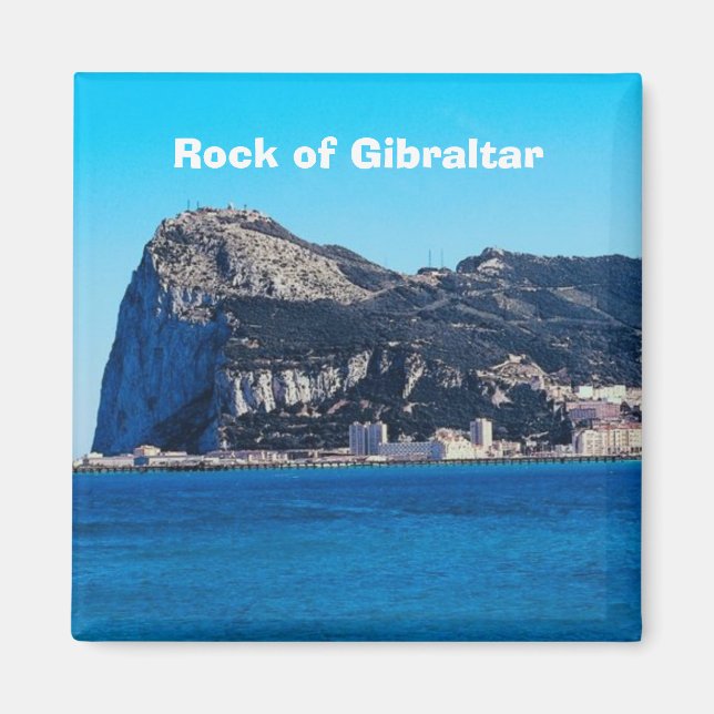Rock of Gibraltar Travel Photo Souvenir Magnet (Front)