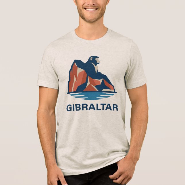 Rock of Gibraltar Tri-Blend Shirt (Front)