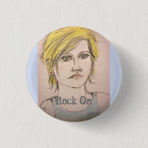 Rock On 3 Cm Round Badge