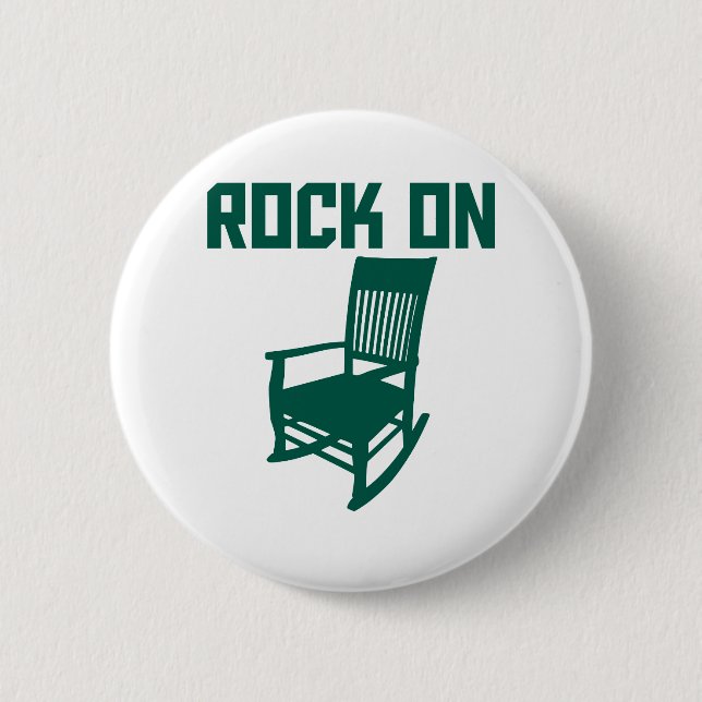 Rock On 6 Cm Round Badge (Front)