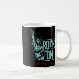 Rock On America 4th Of July Vintage Statue Of Libe Coffee Mug