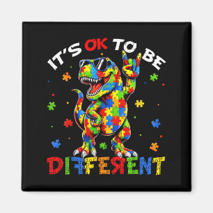 Rock On Autism Awareness Shirts Dinosaur Autism Magnet