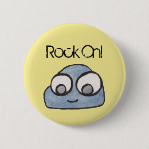 Rock On! Baby Rock Illustration 6 Cm Round Badge