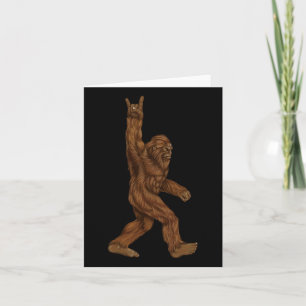 Rock On Bigfoot - Concert Buddy - Hand Drawn Sasqu Card