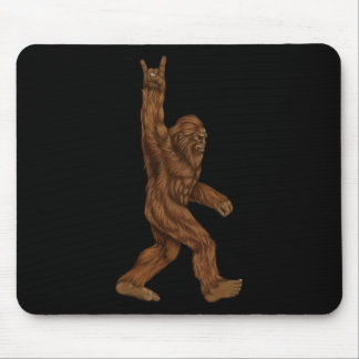 Rock On Bigfoot - Concert Buddy - Hand Drawn Sasqu Mouse Pad