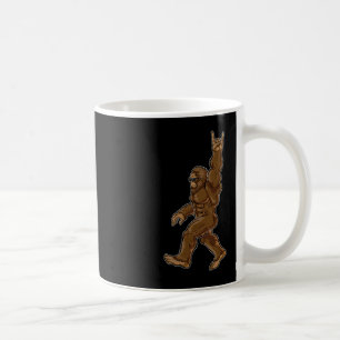 Rock On Bigfoot Sasquatch Loves Rock And Roll Sung Coffee Mug