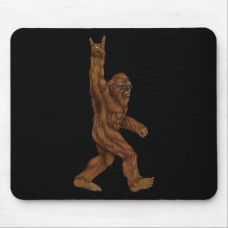 Rock On Bigfoot Sasquatch Loves Rock And Roll Sung Mouse Pad
