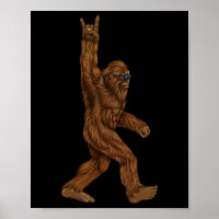 Rock On Bigfoot Sasquatch Loves Rock And Roll Sung