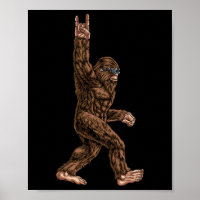Rock On Bigfoot Sasquatch Loves Rock And Roll Sung