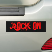 Rock on bumper sticker (On Car)