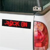 Rock on bumper sticker (On Truck)